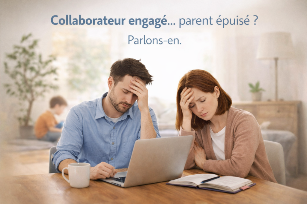 Collaborateur et parent épuisé